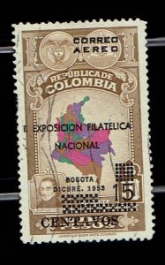 COLOMBIA SCOTT#C237 1953 NATIONAL PHILATIC EXHIBITION 2nd EDITION - USED