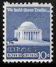 United States Scott # 1510 Jefferson Memorial Issue, Unused