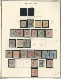 Luxembourg Stamp Collection 1852 to 1873 on Scott Specialty Page