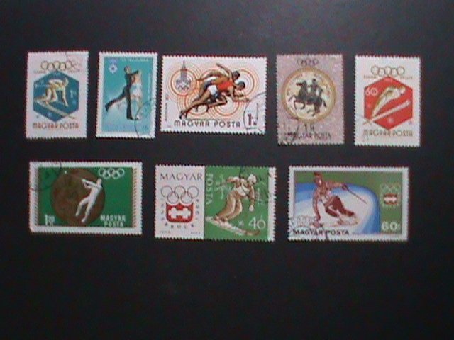 ​HUNGARY-8 VERY OLD OLYMPIC GAMES  LARGE USE STAMPS VF WE SHIP TO WORLD WIDE