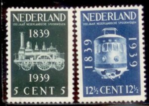 Netherlands 1939 SC# 214-5 MLH-OG E48