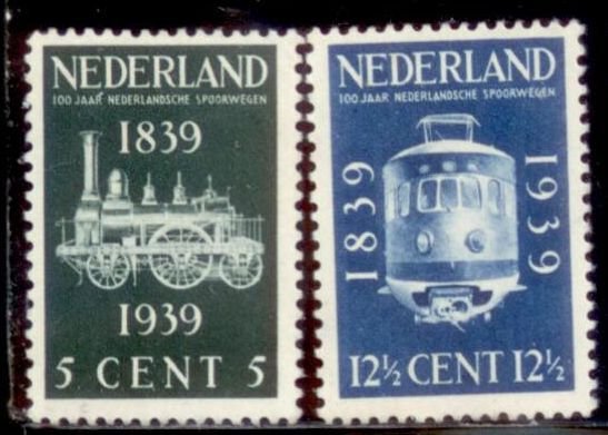 Netherlands 1939 SC# 214-5 MLH-OG E48