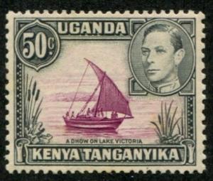 Kenya, Uganda & Tanganyika - KUT SC# 79c SG# 144b 50c Dull Claret & Black MNH