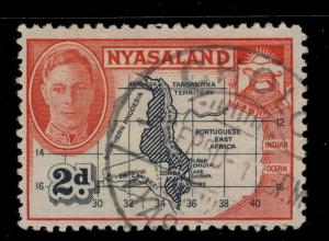 NYASALAND - 1950 - SG147 CANCELLED CHOLO GCR TYPE DATE STAMP