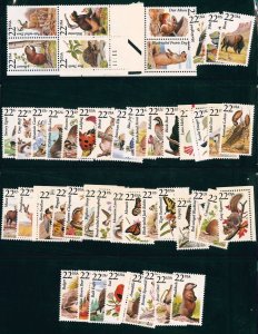 US Scott #2286 - 2335 /  North American Wildlife Complete Set of Singles MNH