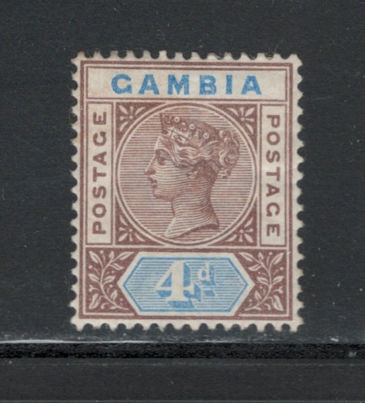 Gambia 1898 Queen Victoria 4p Scott # 25 MH