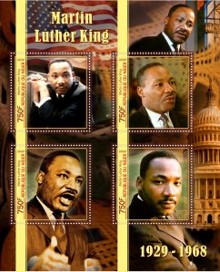 Stamps. Martin Luther King 2020 year 1+1 sheets perforated Niger