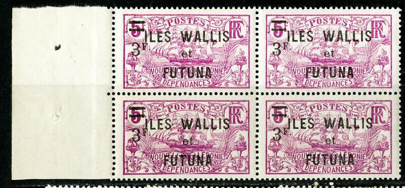 Wallis & Futuna Stamps # 40 VF OG NH Block Of 4 Scott Value $70.00 