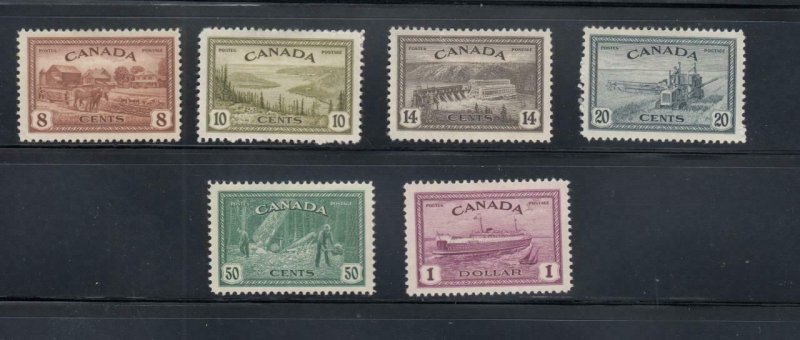 CANADA # 268-272 VF-MH $1 MNH KGV1 PEACE ISSUE CAT VALUE $108 FREE SHIPPING