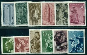 YUGOSLAVIA #435-46 Complete set, Yugoslav Art, og, NH, VF, Scott $127.20