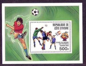 Ivory Coat 1982 World Cup Football - Espana, Sport, Mascot M/s # 5069