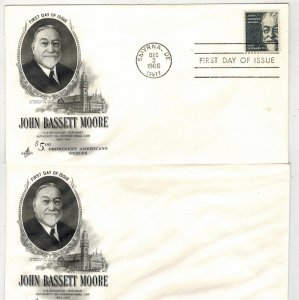 1966 HIGH VALUE $5 JOHN BASSETT MOORE #1295 ARTCRAFT SET OF 2 Smyrna Delaware