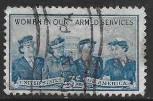 USA 1013: 3c Women of the Marine Corps, Army, Navy, and Air Force, used, VF
