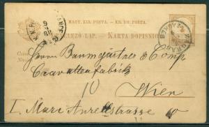 Hungary H & G # 15, pse postal card, used, issued 1882/1899