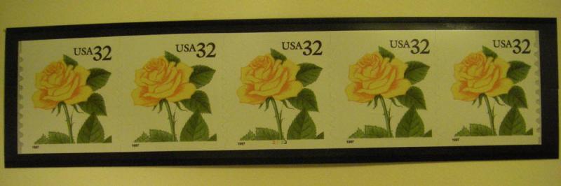 Scott 3054, 32c Yellow Rose, PNC5 #2223, MNH BEAUTY