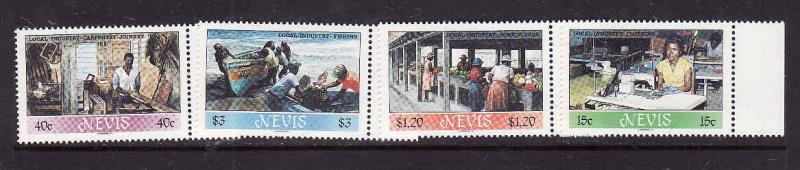 Nevis-Sc#494-7-unused NH set-Local Industry-1986-
