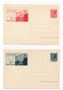 Mostra d'Oltrenare Postcards Lire 20 and Lire 35