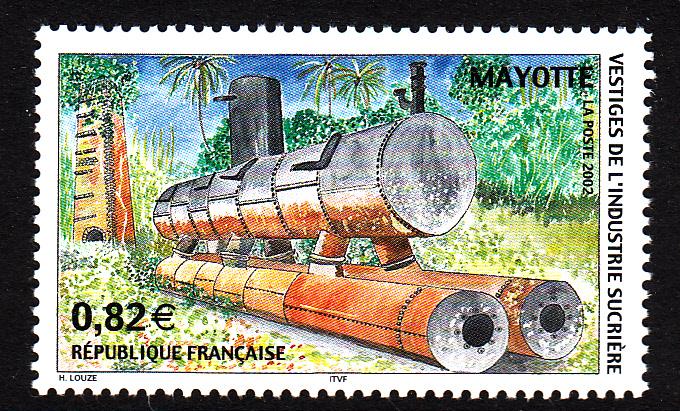 Mayotte MNH Scott #180 82c Abandoned Sugar Processing Equipment