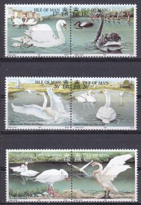 Isle of Man, Fauna, Birds, Swans MNH / 1991