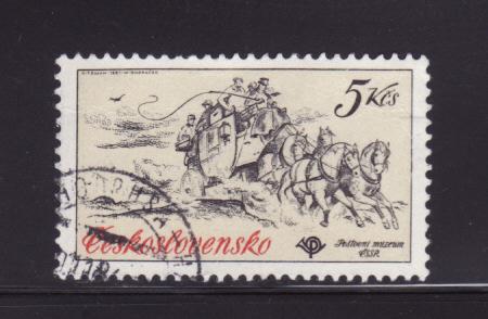 Czechoslovakia 2346 U WIPA Stamp Expo, Mail Coach (C)