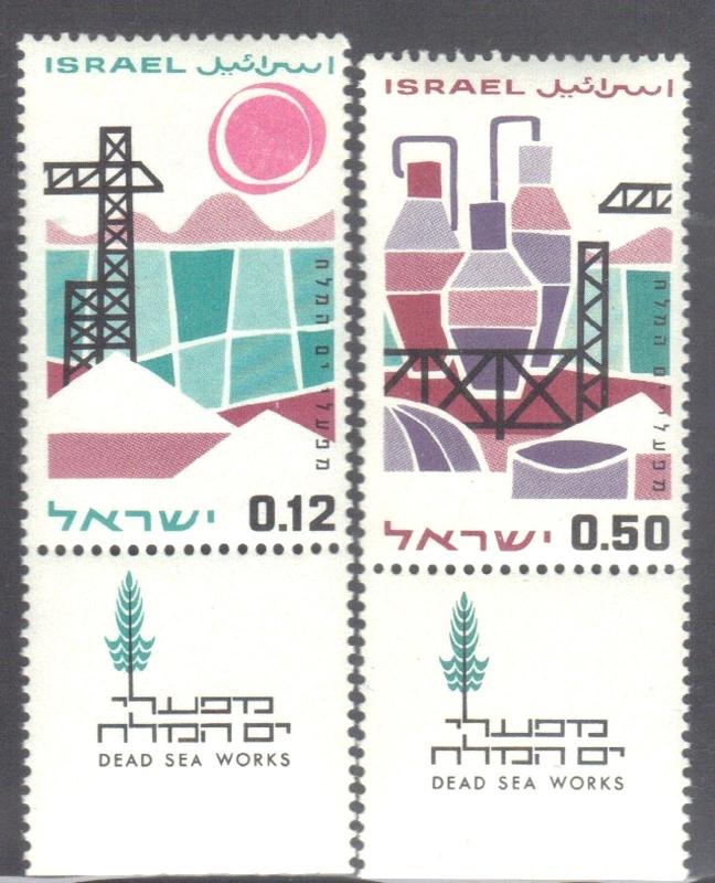 ROSS1374: ISRAEL SCOTT# 296-97 w/tab **MNH** 1965  DEAD SEA WORKS