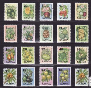 Samoa-Sc#600-18,628- id7-unused NH set-Local Fruit-1983-4-