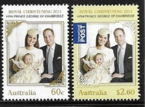 2014   AUSTRALIA  -  SG. 4099 / 4100  -  ROYAL CHRISTENING  - UMM