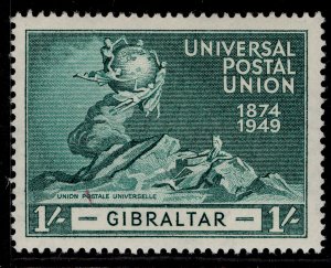 GIBRALTAR GVI SG139, 1s blue-green, NH MINT.