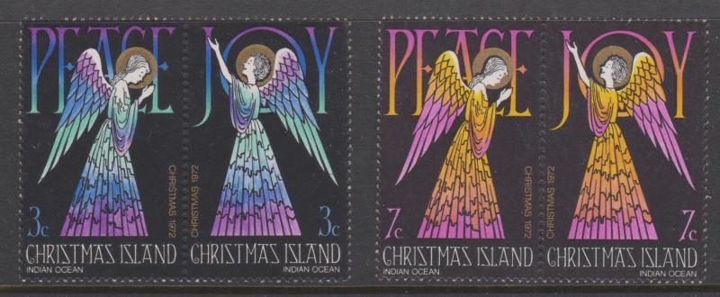 Christmas Island 1972 Sc#56a 58a  MLH