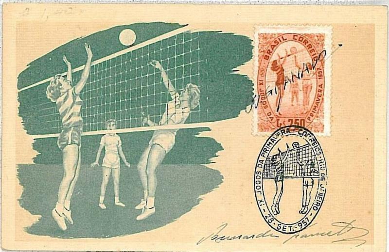 SPORT : MAXIMUM CARD - BRAZIL 1957 : VOLLEYBALL