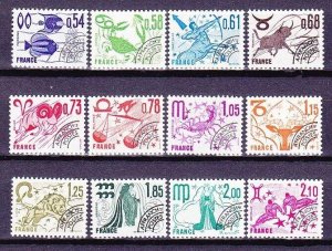 France 1522-33 MNH 1977-78 Signs of the Zodiac Full 12 Stamp Set Very Fine