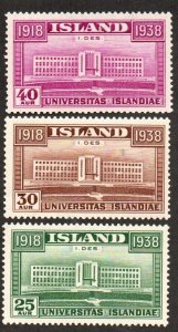 Iceland 209-211 Set Mint hinged