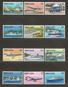 St Lucia Scott catalog # 504-515 Mint NH