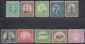 #692-701 Complete Set Rotary Press 1931 Regular Issues Mint NH