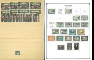 Honduras 1865-1950 M & U. Much Duplication .Hinged on pages & on Stock Sheets.