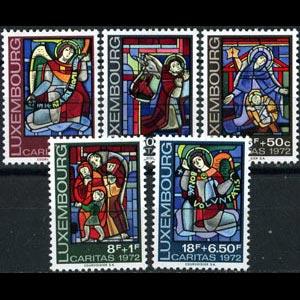 LUXEMBOURG 1972 - Scott# B287-91 Stained Glasses Set of 5 LH