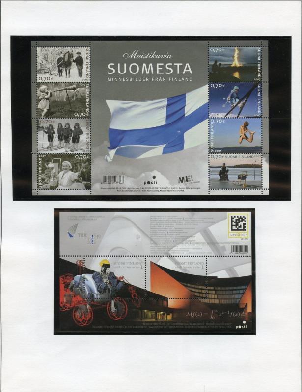 FINLAND SELECTION OF 2007//2009  ISSUES MINT NH AS SHOWN SCOTT CATALOG $262.00