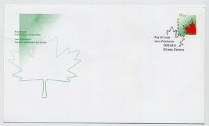 Canada First day cover #1696, Stylized Maple Leaf