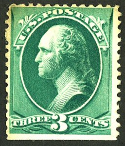 U.S. #147 MINT NG NH YELLOWING CREASE