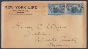 United States - Oct 1, 1895 Washington, IN Flag Cancel