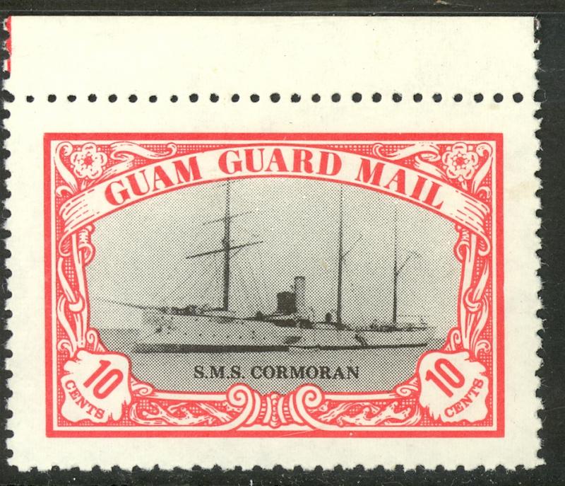 US GUAM GUARD MAIL 1978 10c SMS CORMORAN Local Post Issue MNH