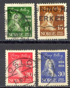 Norway Sc# 158-161 Used 1934 Ludvig Holberg