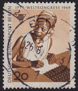 Germany Berlin - 1969 - Scott #9N277 - used - African Telephone Operator