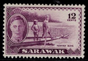 SARAWAK GVI SG178, 12c violet, M MINT. 