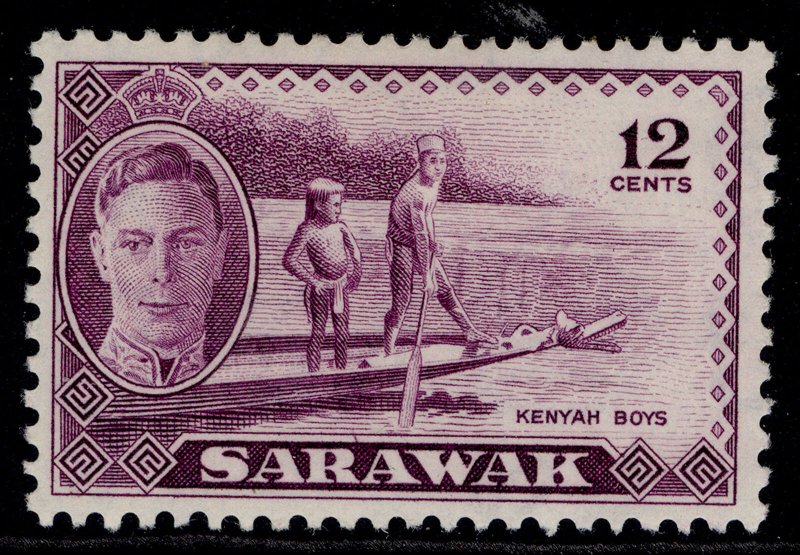 SARAWAK GVI SG178, 12c violet, M MINT. 
