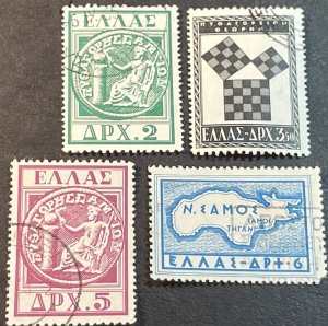 GREECE # 582-585-USED---COMPLETE SET---1955(LOTA)