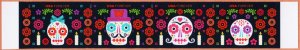 USA Sc. 5643b (58c) Day of the Dead 2021 MNH strip of 4 *no die cuts*