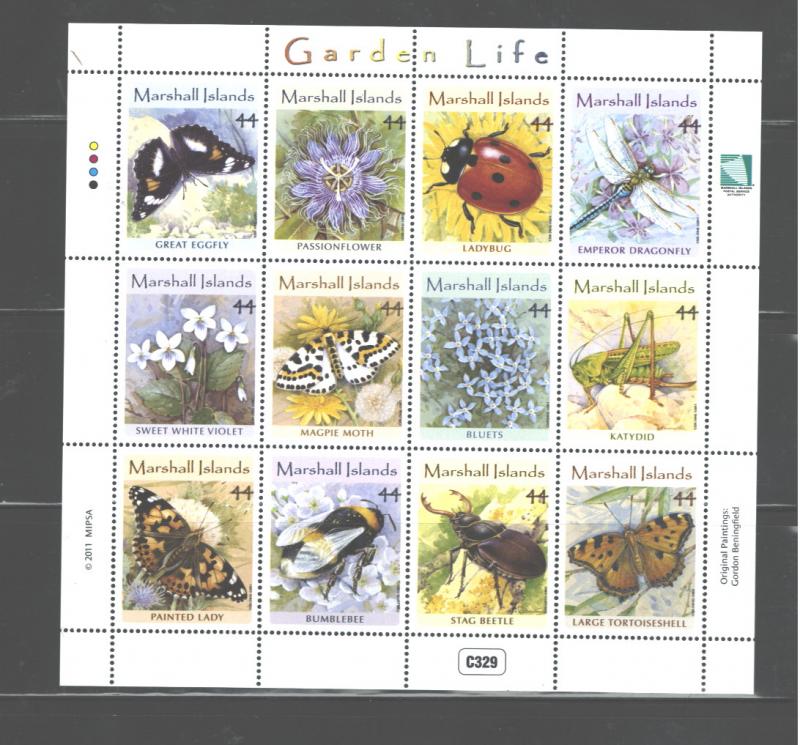 MARSHALL Isl. BUTTERFLIES 2011, #992, $11.00, MNH.