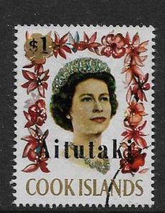 AITUTAKI  46 USED  QE2, OVERPRINTED AITUTAKI 1972