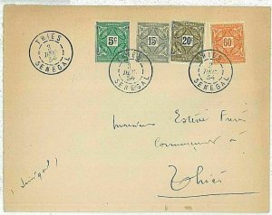 14800 - SENEGAL AOF - Postal History - COVER postmarked THIES 1934 